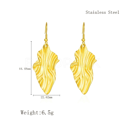 Elegant 304 Stainless Steel Geometric Dangle Earrings For Daily Wear By Women PF0498-1