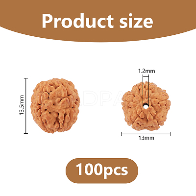 100Pcs Rudraksha Mala Beads FIND-DC0008-44A-1