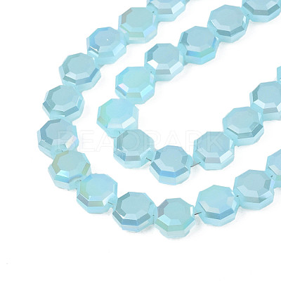 Electroplate Glass Beads Strands EGLA-N002-27-E04-1