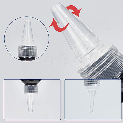 12Pcs 3 Colors PP Plastic Glue Dispensing Bottles AJEW-GO0001-27-1