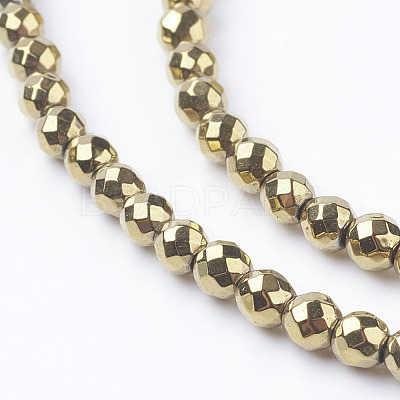 Non-Magnetic Synthetic Hematite Beads Strands G-G092-3mm-1-1