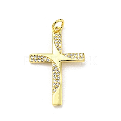Brass with Cubic Zirconia Pendants FIND-Z023-08A-1