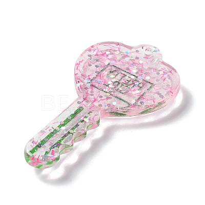 Acylic Pendant with Glitter Powder X1-OACR-H035-01G-1
