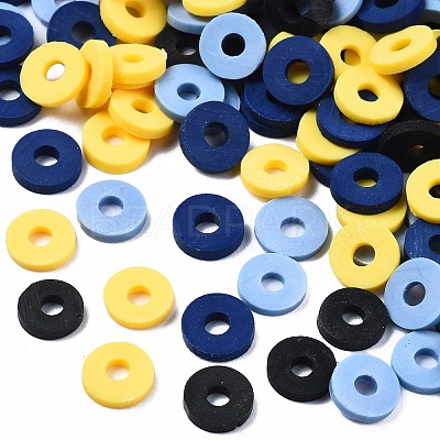 Handmade Polymer Clay Beads Strands CLAY-R089-6mm-T02B-33-1