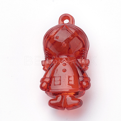 Transparent Acrylic Big Pendants TACR-T002-11-1