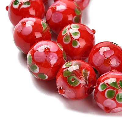 Handmade Lampwork Bumpy Beads Strands LAMP-A005-01B-1