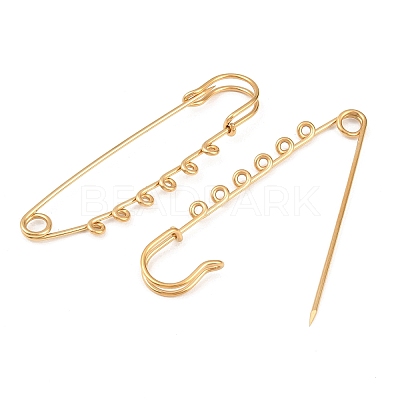 Ion Plating(IP) 304 Stainless Steel Safety Pins Brooch Findings STAS-K252-05D-G-1