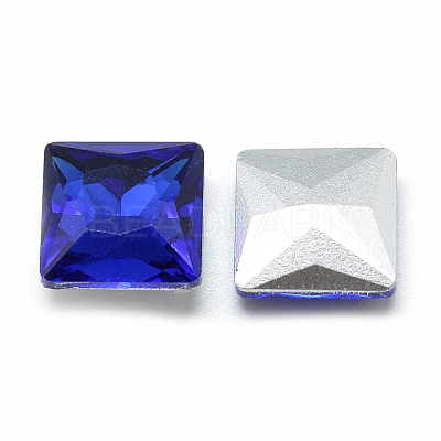 Pointed Back Glass Rhinestone Cabochons RGLA-T027-8x8mm-11-1