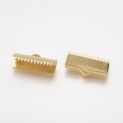 304 Stainless Steel Ribbon Crimp Ends STAS-G187-24G-20mm-1