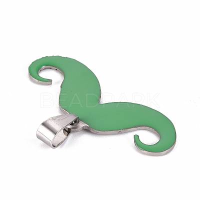 201 Stainless Steel Enamel Pendants STAS-S110-075M-1