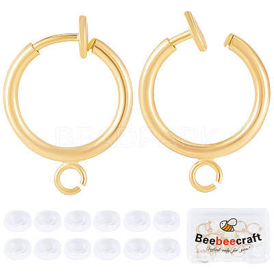 20Pcs Brass Clip-on Earring Findings KK-BBC0004-84-1