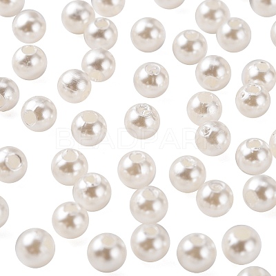 Imitation Pearl Acrylic Beads PL615-1-1