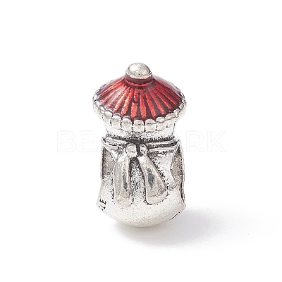 Christmas Theme Alloy Enamel European Beads MPDL-Q213-10AS-1