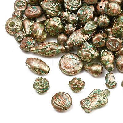 Antiqued Acrylic Beads AC-CBAAA05-01B-1