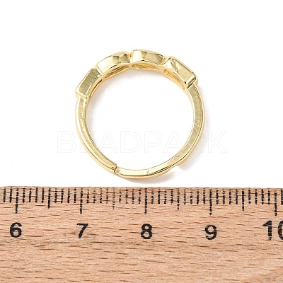 Adjustable Brass Micro Pave Cubic Zirconia Finger Rings for Women RJEW-K264-03G-1