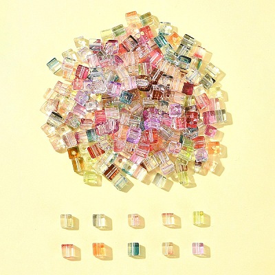 Spray Painted Glass Seed Beads SEED-FS0001-36-1