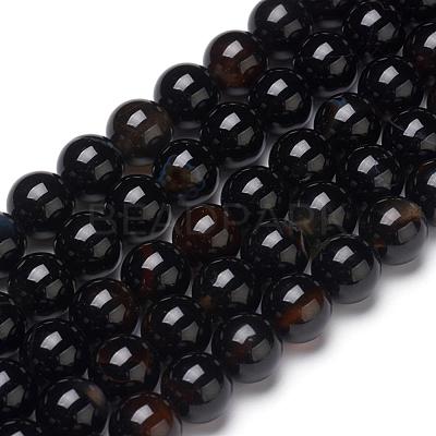Natural Black Onyx Beads Strands G-L555-04-8mm-1