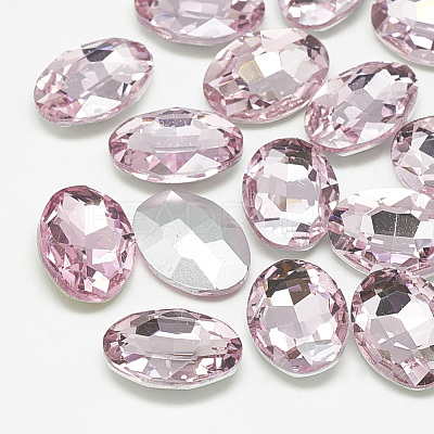 Pointed Back Glass Rhinestone Cabochons RGLA-T080-13x18mm-10-1