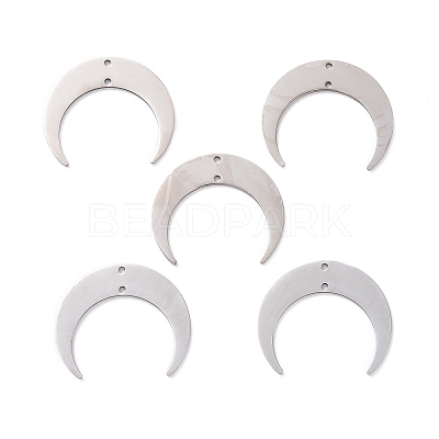 201 Stainless Steel 2-Loop Link Charms STAS-N090-LA039-P-1
