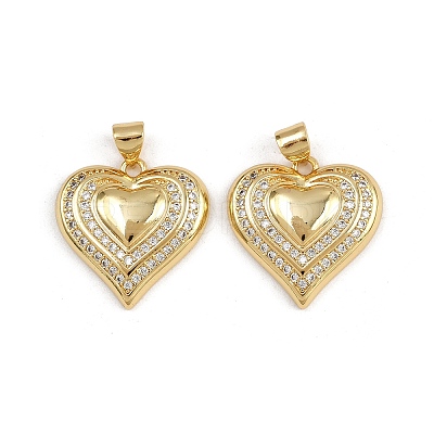 Brass Micro Pave Cubic Zirconia Pendants ZIRC-I367-07G-08-1
