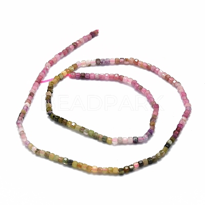Natural Multicolor Tourmaline Beads Strands G-E576-73-1
