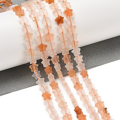 Natural Pink Aventurine Beads Strands G-H087-C06-01-1