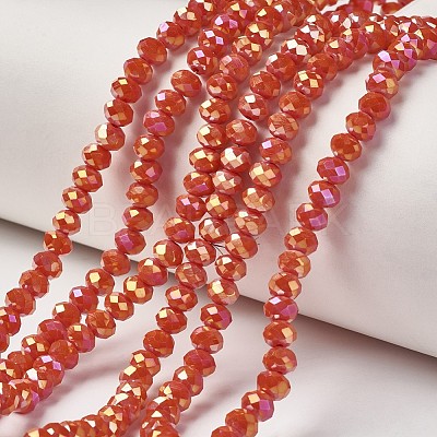 Electroplate Opaque Glass Beads Strands EGLA-A034-P4mm-T04-1