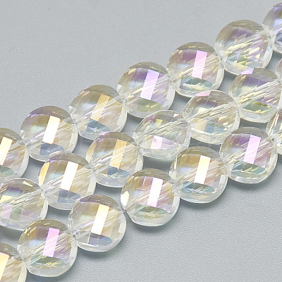 Electroplate Glass Beads Strands EGLA-Q098-A05-1
