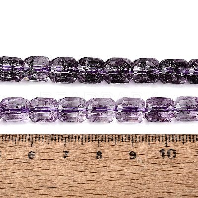 Transparent Crackle Glass Beads Strands GLAA-Q108-04A-06-1