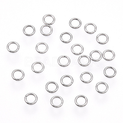 Tarnish Resistant 304 Stainless Steel Open Jump Rings STAS-R065-45-1