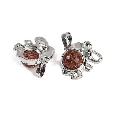 Synthetic Goldstone Pendants G-I374-A-P08-1