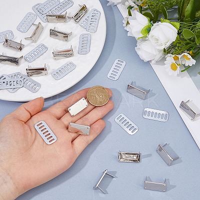 20Pcs Zinc Alloy Rectangle Bag Decorative Clasps PURS-FH0001-14P-1