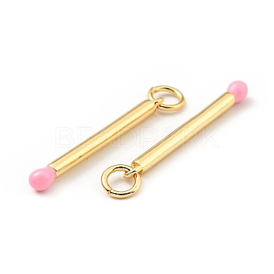 Brass Enamel Pendants KK-G416-36G-03-1