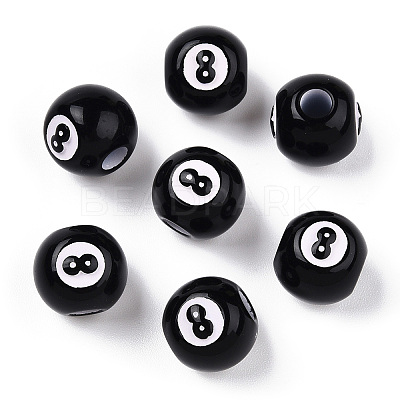 Spray Painted Acrylic Beads SACR-N009-05-1