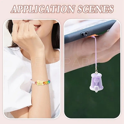 10Pcs UV Plating Acrylic Beads MACR-YW0004-57-1