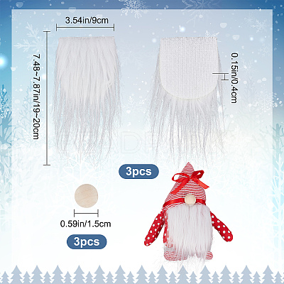 Artificial Wool Gnome Beard Costume Beard DIY-WH0188-94D-1