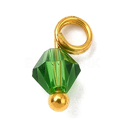 40Pcs 8 Colors K9 Glass Imitation Austrian Crystal Bead Pendants PALLOY-JF04101-01-1