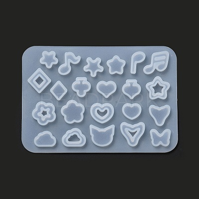 DIY Star/Heart/Flower/Music Note Shaker Filler Silicone Quicksand Molds DIY-G079-03B-1