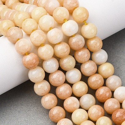 Ombre Effect Dyed Glass Beads Strands GLAA-T031-01O-07-1