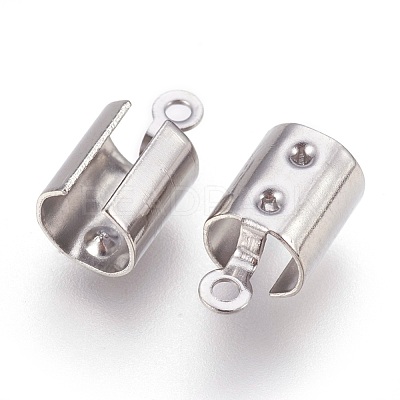 Tarnish Resistant 304 Stainless Steel Folding Crimp Ends STAS-P207-03P-B-1