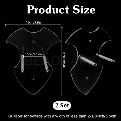 Acrylic Sword Holder AJEW-WH0270-516B-01-1