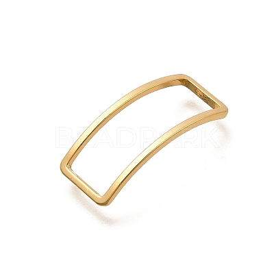 Brass Open Back Bezel Link Rings KK-B152-08A-G-1