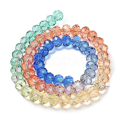 Transparent Painted Glass Beads Strands DGLA-A034-T6mm-A02-1