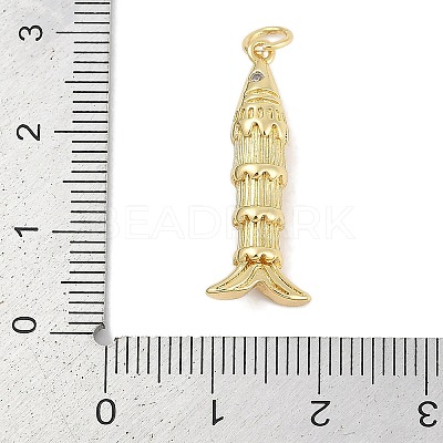 Brass Micro Pave Cubic Zirconia Pendants KK-Q028-69G-02-1