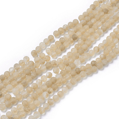 Coffee Watermelon Stone Glass Beads Strands G-D687-4mm-1