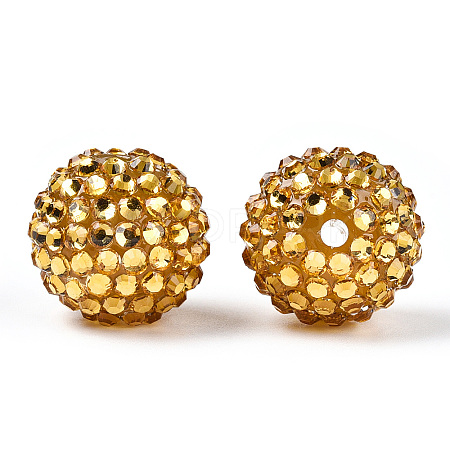 Transparent Resin Rhinestone Graduated Beads RESI-S314-10x12-10-1