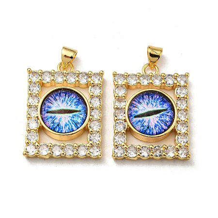 Golden Brass Pendants KK-L209-006G-02-1