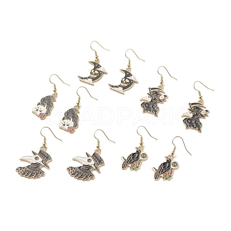 Alloy Enamel Dangle Earrings EJEW-JE04875-1