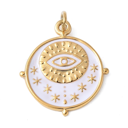 304 Stainless Steel Enamel Pendants STAS-G353-02G-03-1