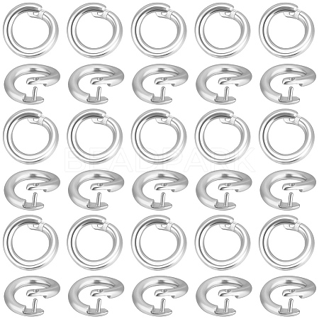 Brass Twister Clasps KK-BBC0025-17A-S-1